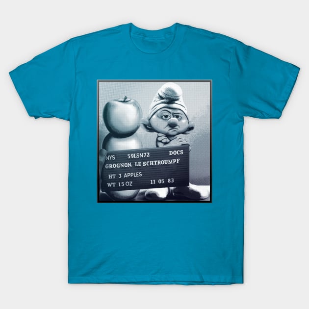 Grouchy Smurf Mugshot T-Shirt by MunkeeWear